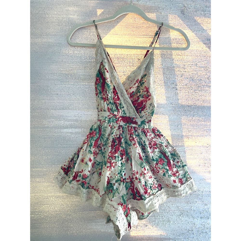 LF paper hearts floral romper